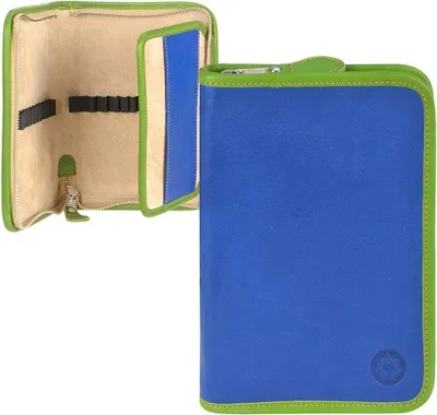 Produktbild von Sonnenleder Schüleretui Stifteetui Federtasche Leder NILS Stiftetui blau 801-290-86
