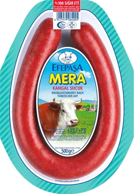 Produktbild von Efepasa Mera Kangal Sucuk 500g Knoblauch-Wurst türkischer Art Rindfleisch