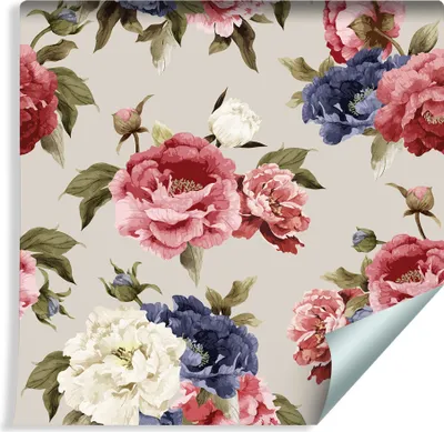 Produktbild von 10m VLIES TAPETE Rolle Aquarell Rose Natur BLUMEN XXL