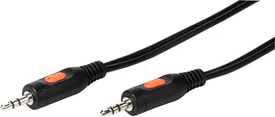 Obrázek produktu pro ViVanco™46044, 3.5mm, Samec, 3.5mm, Samec, 1,5 m, Černá, Oranžová
