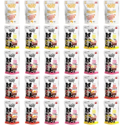 Produktbild von TufTuf | Hundefutter Geschmacksmix - Nassfutter Set 30x300g Beutel - Hunde Nassfutter fur Hund