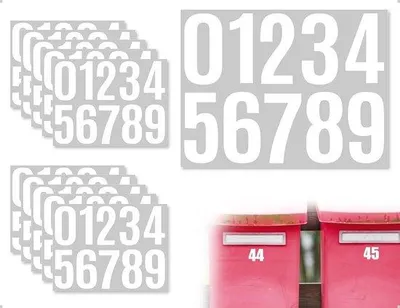 Productafbeelding van Zelfklevende Nummerstickers voor Brievenbus en Huisnummer - Waterdicht Vinyl 0-9