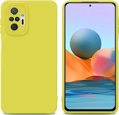 Produktbild von Cadorabo Hülle für Xiaomi RedMi NOTE 10 PRO Schutz Hülle in Gelb TPU Silikon Etui Case Handyhülle