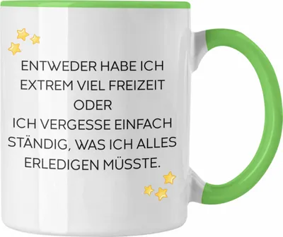 Produktbild von Trendation - Lustige Tasse mit Spruch für Frauen Männer Arbeit Büro Lustig Tassen Becher mit Sprüchen Kollegin Geschenk Sarkasmus Fun (Grün)