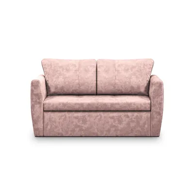 Image de Canapé lit Kamel deux places avec fonction couchage surface de couchage 188x122 cm canapé de relaxation en velours avec lit armoire, couleur : rose, Terra 61