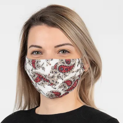 Produktbild von Clayre & Eef Waschbare Maske 13x26 cm Weiß Baumwolle