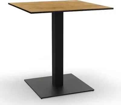 Produktbild von Bistrotisch HPL Compact Premium | 70x70 cm Eiche Sumava Natur | Gusseisen-Gestell 50x50 cm