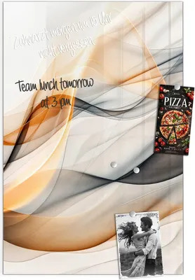 Produktbild von Magnettafel 40x60cm Pinnwand Whiteboard beschreibbar - Schwebende Wellen