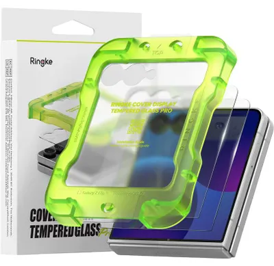Produktbild von 2x Gehärtetes Bildschirmglas mit Applikator für Galaxy Z Flip8, Ringke Cover Display Pro, Transparent