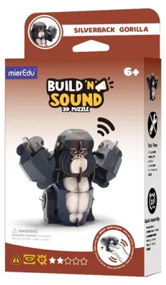 Obrázek produktu pro Puzzle 3D Goryl Buduj i Słuchaj mierEdu