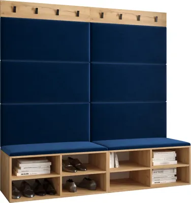 Produktbild von Garderobe MIRO Set 7 mit gepolsterten Paneelen Industrial Design