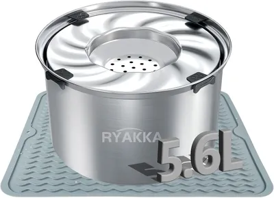 Obrázok produktu pre Miska na vodu 5.6 l, nehrdzavejúca oceľ, nepresakujúca, protišmyková, pre veľký pes