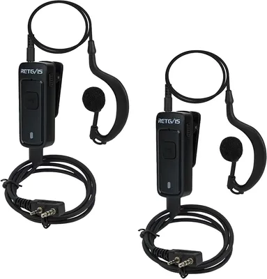 Zdjęcie produktu dla Zestawy słuchawkowe Retevis z redukcją szumów, 2-stykowe, słuchawki Walkie-Talkie, słuchawki G-Form Walkie Talkie (2 sztuki)