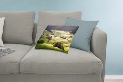 Produktbild von MuchoWow® Zierkissen Sofakissen Wohnzimmer Dekokissen 60x40 cm Panoramablick auf ein Dorf in der Nähe des Schwarzwaldes in Deutschland - Kopfkissen - Polster mit Foto