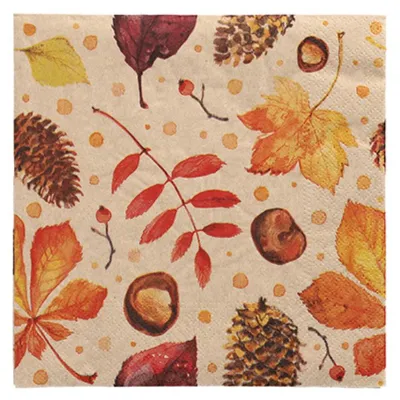 Produktbild von 20 Servietten aus Recycling-Papier Höstlov - Alles vom Herbstbaum 33x33cm