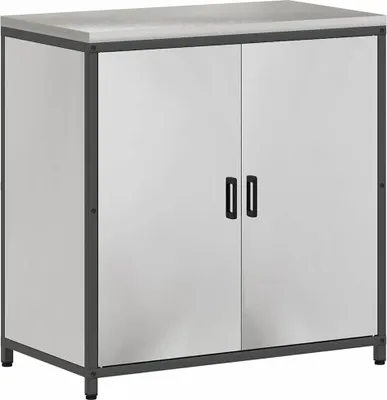 Zdjęcie produktu dla vidaXL Szafka kuchenna HATTEM, srebrna, 90 x 50 x 92 cm, stal