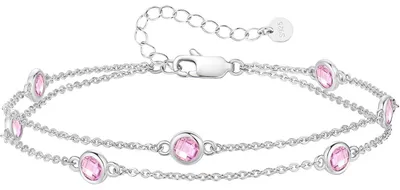 Produktbild von Armband Damen 925 Sterling Silber Zirkonia Verstellbar Geschenk für Frauen
