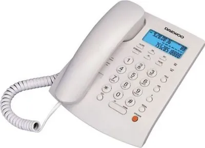 Produktbild von Daewoo IP-Telefon DW6310 Weiß mit Hintergrundbeleuchtetem Display und Freisprecheinrichtung