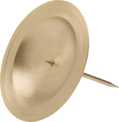 Produktbild von Kranzteller Ø10cm Messing Gold Matt Untersetzer Untertasse Kerzenhalter Tablett