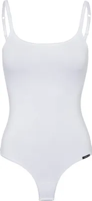 Produktbild von SKINY Damen String-Body - Spaghetti-Träger, Rundhals, Baumwolle Stretch, Basic Weiß S