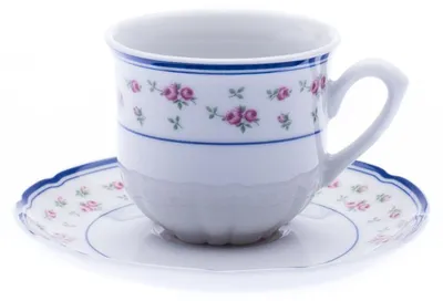 Produktbild von Thun 1794 Rose, Espressotassen, Porzellan, rote Rosen, 100 ml, Thun, 6 Stück