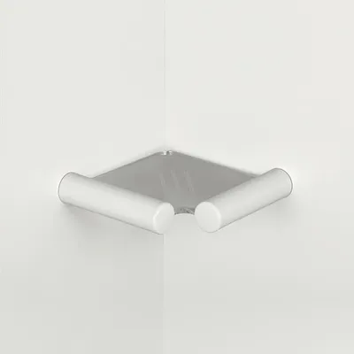 Image de pba 01 tablette d'angle en verre, supports en nylon, 190x190mm