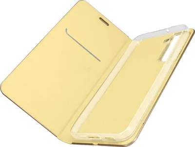Image de Étui rabattable avec compartiment pour cartes, pour Samsung Galaxy S22 Plus, couleur or