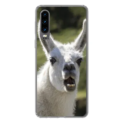 Produktbild von MuchoWow® Handyhülle Schutzhülle Hülle für Huawei P30 Lama - Lustig - Kinder - Jungen - Mädchen - Kinder Silikon Softcase Handy Hülle - Kartenbesitzer