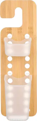 Produktbild von BERILO | Badezimmerorganizer - Hängeorganizer Bad - 44 cm - Bambus - Hängeregal - mit Behältern