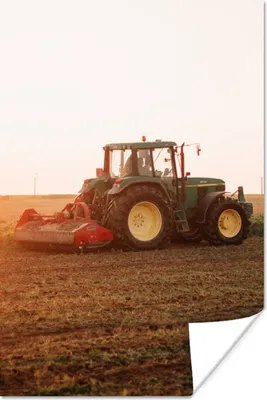 Produktbild von MuchoWow® Poster Traktor - Feld - Bauernhof - Landwirt - Horizont 120x180 cm - Kunstposter