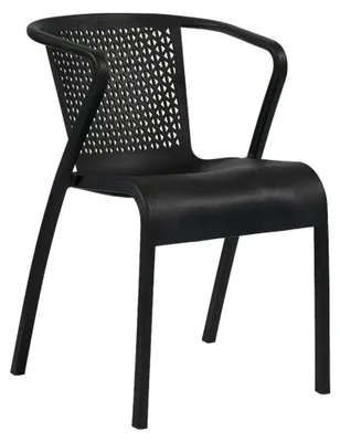 Image de Fauteuil de terrasse en POLYPROPYLENE Noir pour Exterieur