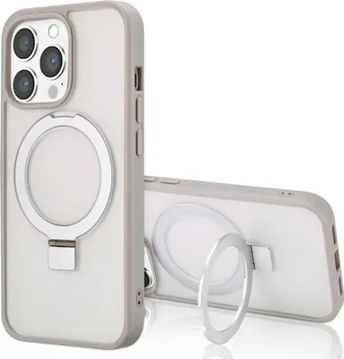 Productafbeelding van Accezz Ring Stand Backcover met MagSafe voor de Apple iPhone 13 Pro - Grijs
