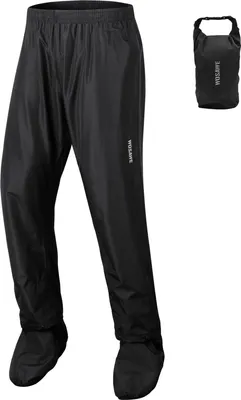Produktbild von Radsport Atmungsaktive Split-Regenhose Winddichte Outdoor-Hose mit Schuhüberzügen Schwarz EU 2XL