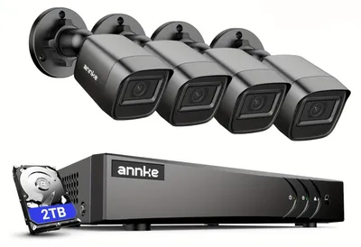 Obrázok produktu pre Bezpečnostný systém - Kamerový systém - Monitorovacia súprava - CCTV súprava - Bezpečnostná sada - 4 HD kamery, 2 MP