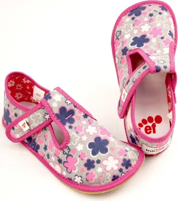 Produktbild von Hausschuhe BAREFOOT EF 395 Kwiaty Fluo geblüht