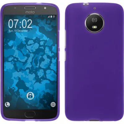 Produktbild von PhoneNatic Case kompatibel mit Lenovo Moto G5s - lila Silikon Hülle matt Cover