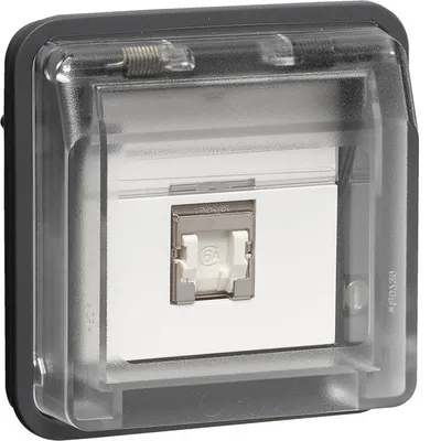 Zdjęcie produktu dla Berker 14093515, RJ-45, Szary, Metal, Plastik, IP20, -40 - 30 °C, 1 szt.