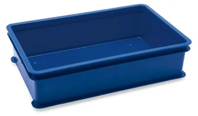 Produktbild von 3x Transportbox / Lagerkasten blau 64 x 42 x 16 cm PP