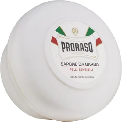 Image de Proraso Sensitive Skin Flocons d'avoine & Thé vert Savon à raser 150Ml