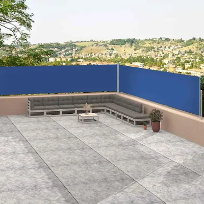 Produktbild von vidaXL Seitenmarkise Ausziehbar Blau 117x1200 cm