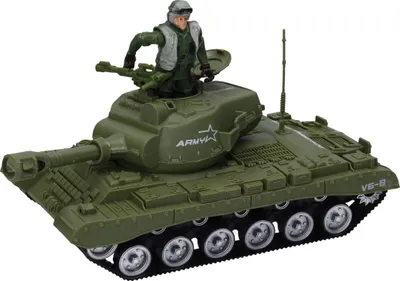 Produktbild von Spielzeugpanzer 26 cm mit Soldat und Schwungradantrieb für Kinder ab 3 Jahren