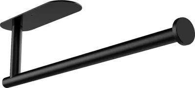 Produktbild von Küchenrollenhalter, selbstklebender Küchenrollenhalter für die Wand, schwarz Edelstahl, Küchenrollenhalter für alle Küchenpapier