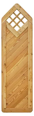 Produktbild von Ligna Gard Sichtschutzzaun Valencia gerade mit Rankgitter 60x210/180 cm Holzzaun Lärche stabiler Rahmen 44x88 mm sehr stabil