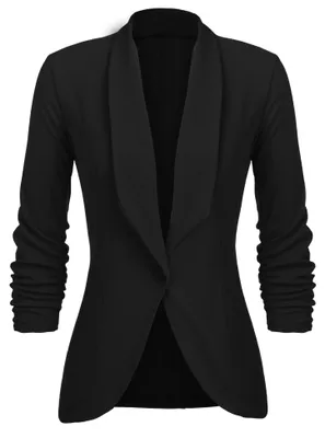 Imagen del producto de Solidchoice - Elegante blazer para mujer con mangas de tres cuartos y corte ajustado