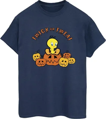 Produktbild von Looney Tunes - "Twick Or Tweat" T-Shirt für Damen BI33828 (XXL) (Marineblau)