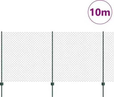 Produktbild von vidaXL Kettenzaun mit Pfosten 10 x 1,2 m (B x H)