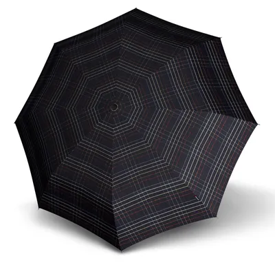 Produktbild von Knirps Stockregenschirm Regenschirm T.772 Long Automatic Check Black schwarz