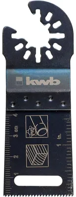 Zdjęcie produktu dla kwb 709154, Brzeszczot do cięcia zagłębiającego, Twarde drewno, Laminat, Parkiet, Płyta gipsowa, Plastik, Miękkie drewno, 4,4 cm, 34 mm, 1 szt., Blister