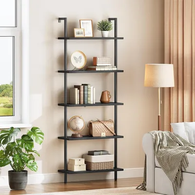 Immagine prodotto di Scaffale a 5 ripiani, colore nero, dimensioni 60 x 24 x 166,8 cm