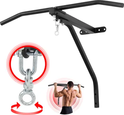 Produktbild von Physionics® Boxsack Wandhalterung mit Klimmzugstange-2in1 Wandbefestigung, bis 100kg belastbar, ideal zur Muskelstärkung-Pull Up Bar